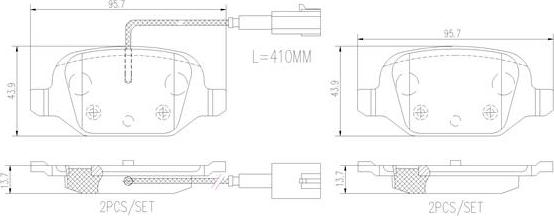 Brembo P23146N - Тормозные колодки, дисковые, комплект autospares.lv