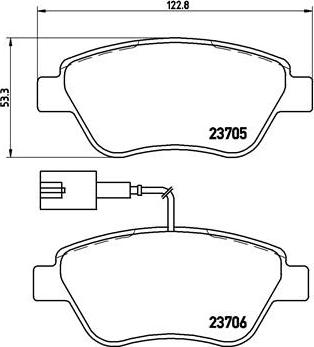 Brembo P 23 141 - Тормозные колодки, дисковые, комплект autospares.lv