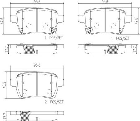 Brembo P23156N - Тормозные колодки, дисковые, комплект autospares.lv