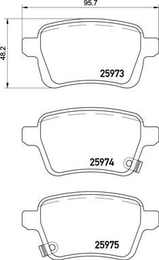 Brembo P 23 156 - Тормозные колодки, дисковые, комплект autospares.lv