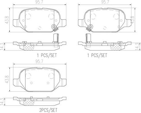 Brembo P23151N - Тормозные колодки, дисковые, комплект autospares.lv