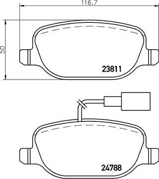 Brembo P 23 152 - Тормозные колодки, дисковые, комплект autospares.lv