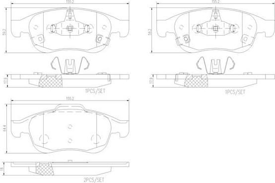 Brembo P23165N - Тормозные колодки, дисковые, комплект autospares.lv