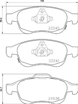 Brembo P 23 165X - Тормозные колодки, дисковые, комплект autospares.lv