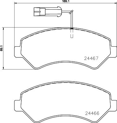 Brembo P 23 161 - Тормозные колодки, дисковые, комплект autospares.lv