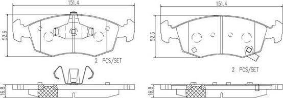 Brembo P23168N - Тормозные колодки, дисковые, комплект autospares.lv