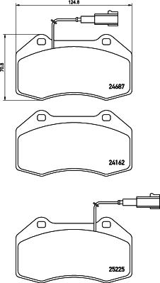 Brembo P 23 162 - Тормозные колодки, дисковые, комплект autospares.lv