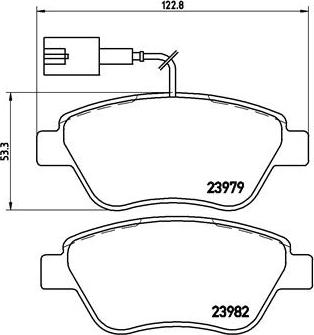 Brembo P 23 108 - Тормозные колодки, дисковые, комплект autospares.lv