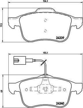 Brembo P 23 103 - Тормозные колодки, дисковые, комплект autospares.lv