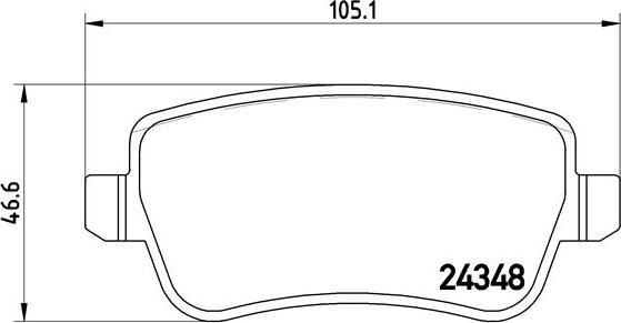 Brembo P 23 102 - Тормозные колодки, дисковые, комплект autospares.lv