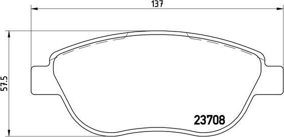 Brembo P 23 119 - Тормозные колодки, дисковые, комплект autospares.lv