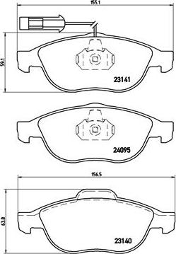 Brembo P 23 114 - Тормозные колодки, дисковые, комплект autospares.lv