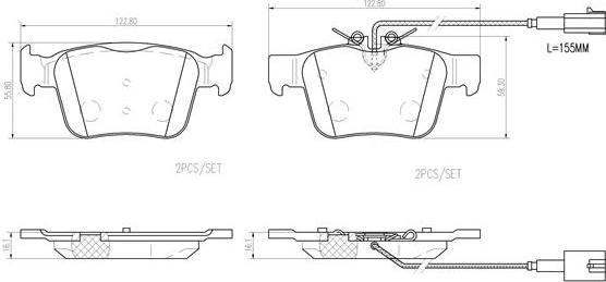 Brembo P23180N - Тормозные колодки, дисковые, комплект autospares.lv