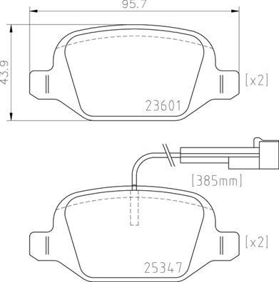 Brembo P 23 181 - Тормозные колодки, дисковые, комплект autospares.lv