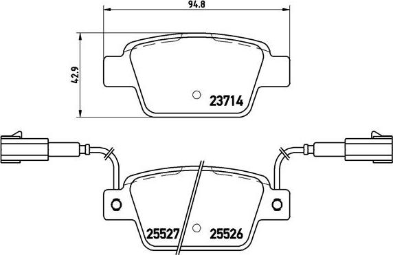 Brembo P 23 135 - Тормозные колодки, дисковые, комплект autospares.lv