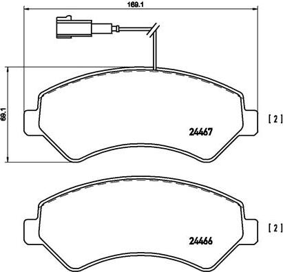 Brembo P 23 136 - Тормозные колодки, дисковые, комплект autospares.lv