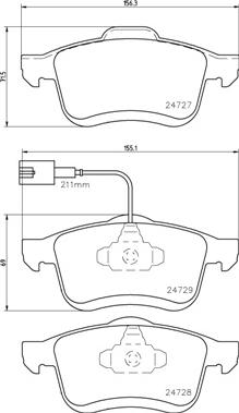 Brembo P 23 130 - Тормозные колодки, дисковые, комплект autospares.lv