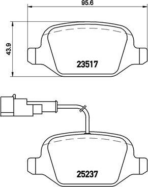 Brembo P 23 131 - Тормозные колодки, дисковые, комплект autospares.lv