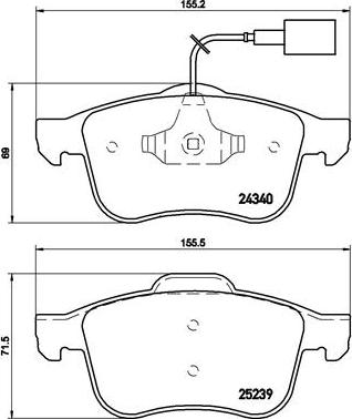 Brembo P 23 132 - Тормозные колодки, дисковые, комплект autospares.lv