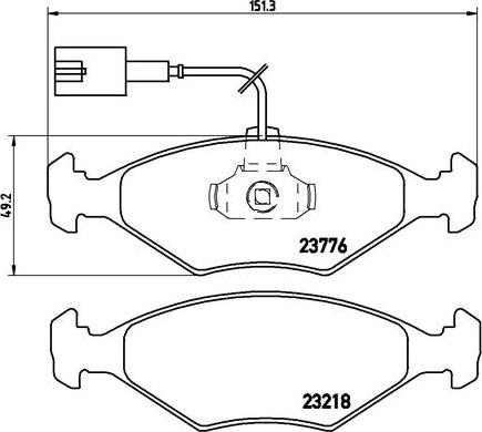 Brembo P 23 122 - Тормозные колодки, дисковые, комплект autospares.lv