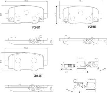 Brembo P23177N - Тормозные колодки, дисковые, комплект autospares.lv