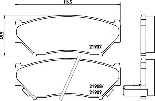 Brembo P 79 008 - Тормозные колодки, дисковые, комплект autospares.lv