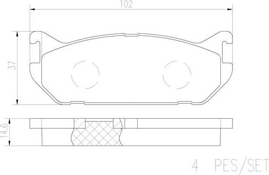 Brembo P79036N - Тормозные колодки, дисковые, комплект autospares.lv