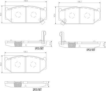 Brembo P79031N - Тормозные колодки, дисковые, комплект autospares.lv