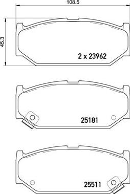 Brembo P 79 031 - Тормозные колодки, дисковые, комплект autospares.lv