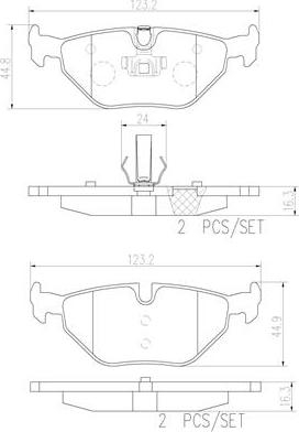 Brembo P71006N - Тормозные колодки, дисковые, комплект autospares.lv