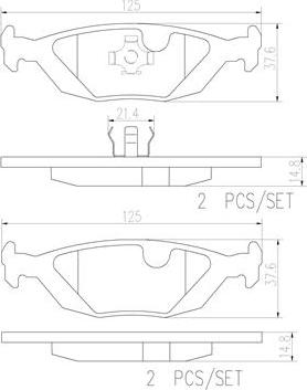 Brembo P71003N - Тормозные колодки, дисковые, комплект autospares.lv