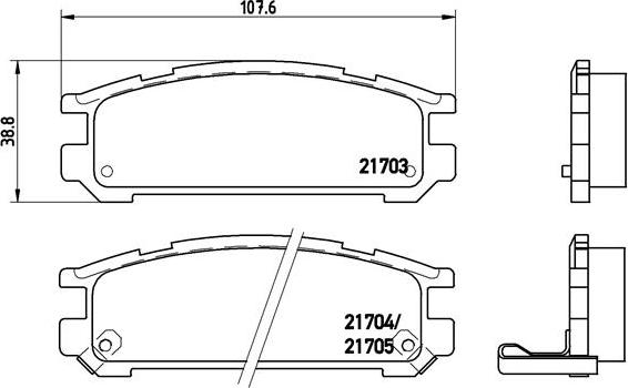 Brembo P 78 005 - Тормозные колодки, дисковые, комплект autospares.lv