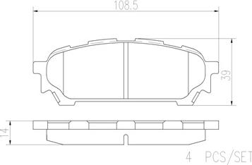 Brembo P78014N - Тормозные колодки, дисковые, комплект autospares.lv