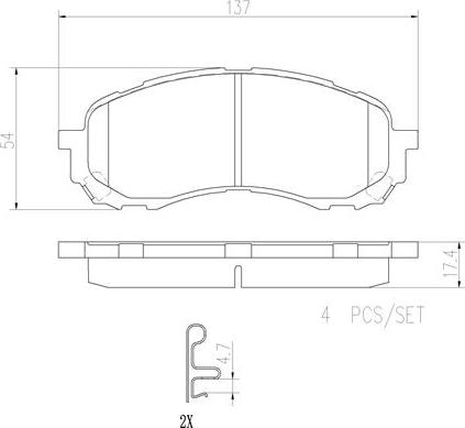 Brembo P78015N - Тормозные колодки, дисковые, комплект autospares.lv