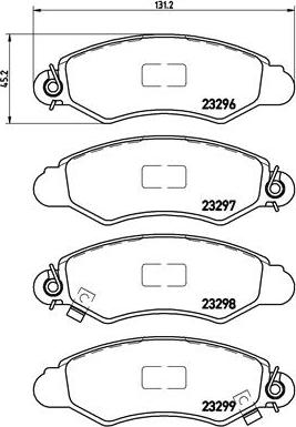 Brembo P 78 012 - Тормозные колодки, дисковые, комплект autospares.lv