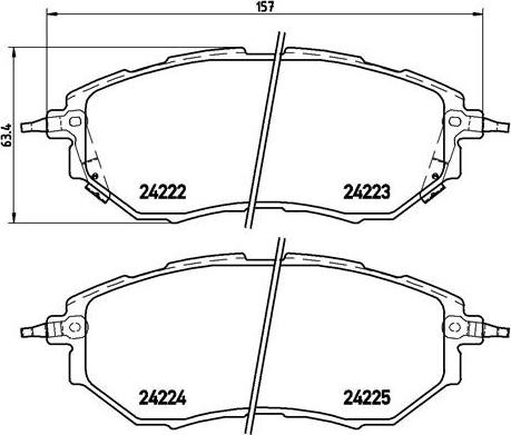 Brembo P 78 017X - Тормозные колодки, дисковые, комплект autospares.lv