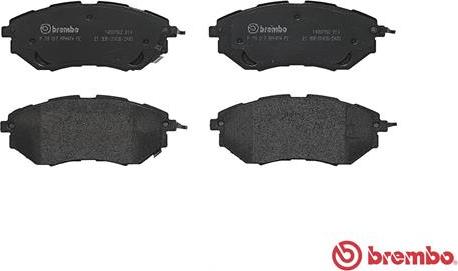 Brembo P 78 017 - Тормозные колодки, дисковые, комплект autospares.lv