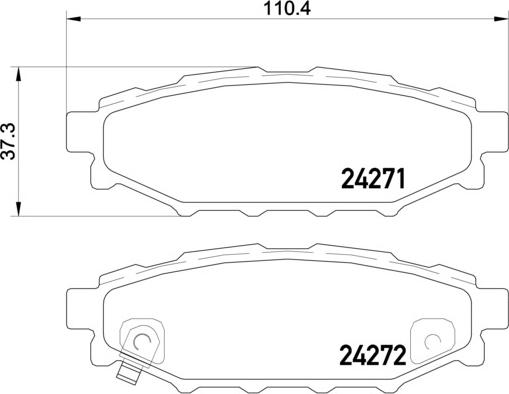 Brembo P 78 020 - Тормозные колодки, дисковые, комплект autospares.lv