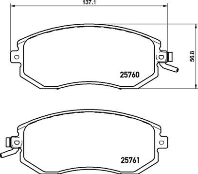 Brembo P78027N - Тормозные колодки, дисковые, комплект autospares.lv