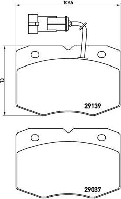 Brembo P A6 019 - Тормозные колодки, дисковые, комплект autospares.lv