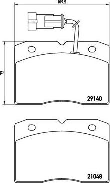 Brembo P A6 020 - Тормозные колодки, дисковые, комплект autospares.lv