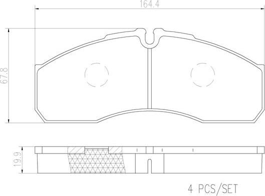 Brembo PA6022N - Тормозные колодки, дисковые, комплект autospares.lv