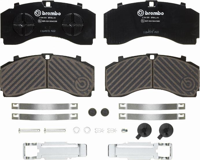 Brembo P B4 005 - Тормозные колодки, дисковые, комплект autospares.lv