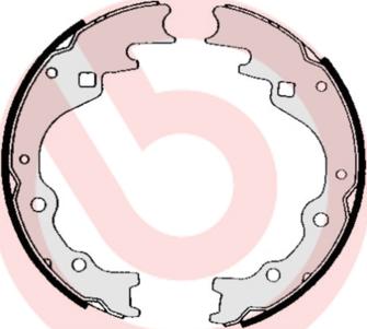 Brembo S 49 514 - Комплект тормозных колодок, барабанные autospares.lv