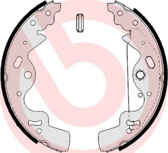 Brembo S 44 506 - Комплект тормозных колодок, барабанные autospares.lv