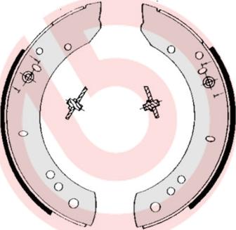 Brembo S 44 502 - Комплект тормозных колодок, барабанные autospares.lv