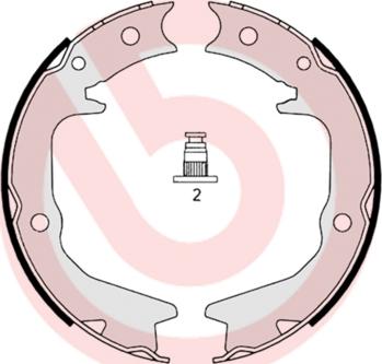 Brembo S 54 519 - Комплект тормозов, ручник, парковка autospares.lv