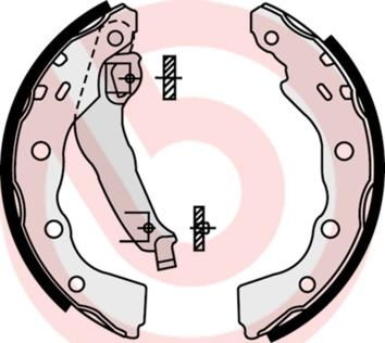 Brembo S 54 515 - Комплект тормозных колодок, барабанные autospares.lv