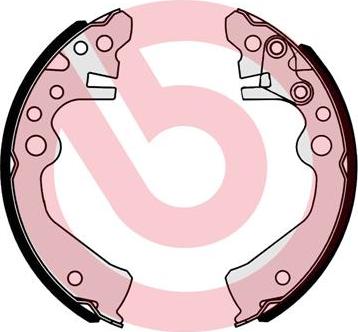 Brembo S 56 549 - Комплект тормозных колодок, барабанные autospares.lv