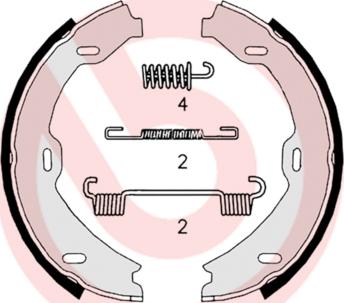 Brembo S 50 518 - Комплект тормозов, ручник, парковка autospares.lv